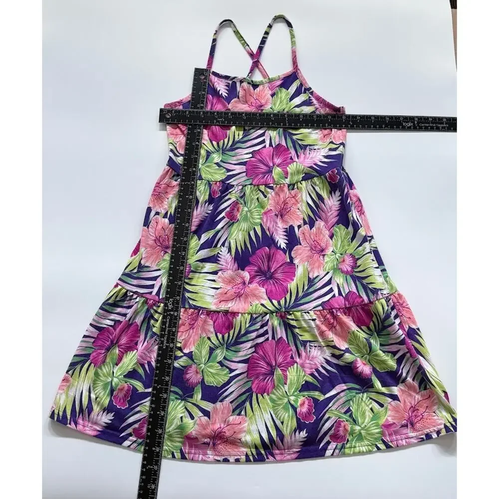 The Children's Place Dress Girls Large 10/12 Floral Sleeveless Summer Sundress - Picture 5 of 7